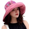 Women's Wide Brim Sun Hat with Wired Edge & Chin Strap – UPF 50+ UV Protection for Beach, Hiking & Garden