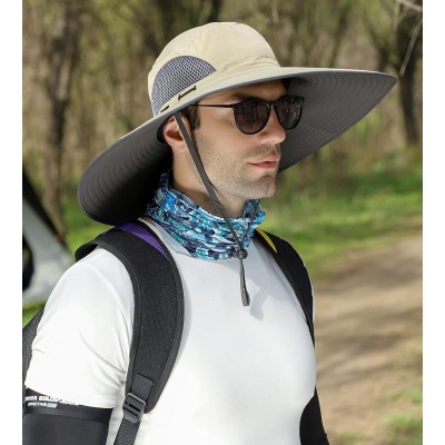 6 Inch Super Wide Brim Sun Hat – UPF 50+ Unisex Bucket Hat 6 inch super wide brim sun hat UPF 50+ unisex bucket hat for fishing hiking outdoor