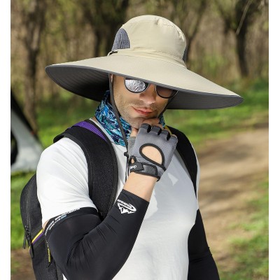 6 Inch Super Wide Brim Sun Hat – UPF 50+ Unisex Bucket Hat 6 inch super wide brim sun hat UPF 50+ unisex bucket hat for fishing hiking outdoor