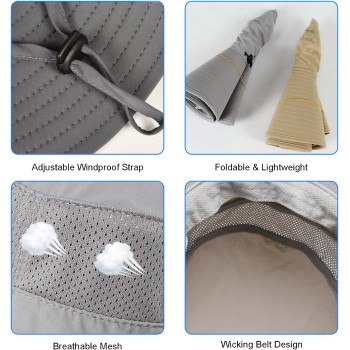 Wide Brim Sun Hat for Men & Women – UV Protection, Ventilated, Adjustable