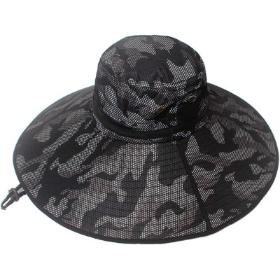 6 inch wide brim sun hat UPF 50+ water repellent bucket hat for men women fishing hiking