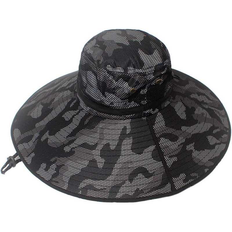 6 inch wide brim sun hat UPF 50+ water repellent bucket hat for men women fishing hiking