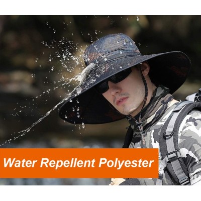 6 inch wide brim sun hat UPF 50+ water repellent bucket hat for men women fishing hiking