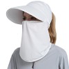 Women's Wide Brim Sun Hat with Detachable Face Mask & Neck Flap – UV Protection Visor for Fishing, Hiking & Gardening
