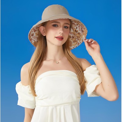 Wide brim sun hat for women with UPF protection, reversible and packable for beach and hiking