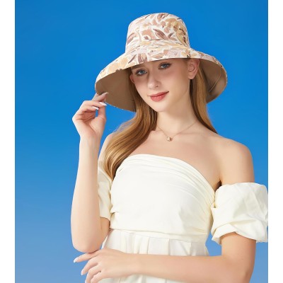 Wide brim sun hat for women with UPF protection, reversible and packable for beach and hiking