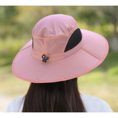 Women wearing large brim sun hat with neck flap for UPF 50+ sun protection
