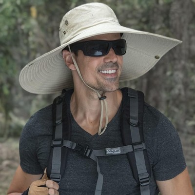 6 inch super wide brim sun hat UPF 50+ outdoor bucket hat for men and women foldable for fishing hiking gardening