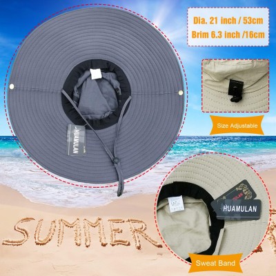 6 Inch Super Wide Brim Sun Hat – UPF 50+ Foldable Outdoor Bucket Hat 6 inch super wide brim sun hat with UPF protection for men and women