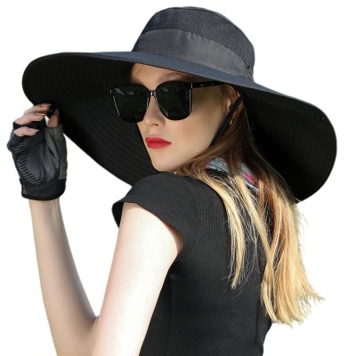 UPF 50+ Wide Brim Sun Hat for Men & Women – Breathable Quick-Dry Fishing Hiking Hat Man and woman wearing UPF 50+ wide brim sun hat for fishing and hiking outdoors