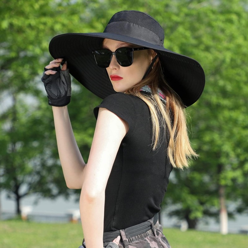UPF 50+ Wide Brim Sun Hat for Men & Women – Breathable Quick-Dry Fishing Hiking Hat Man and woman wearing UPF 50+ wide brim sun hat for fishing and hiking outdoors