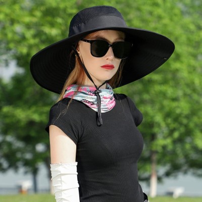 UPF 50+ Wide Brim Sun Hat for Men & Women – Breathable Quick-Dry Fishing Hiking Hat Man and woman wearing UPF 50+ wide brim sun hat for fishing and hiking outdoors