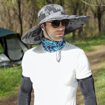Wide Brim Sun Hat UPF 50+ Unisex Bucket Hat 6 inch wide brim sun hat with UPF 50+ protection for outdoor activities