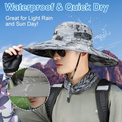 Wide Brim Sun Hat UPF 50+ Unisex Bucket Hat 6 inch wide brim sun hat with UPF 50+ protection for outdoor activities