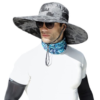 6 inch Wide Brim Sun Hat – UPF 50+ Unisex Bucket Hat for Hiking, Fishing, Beach & Garden