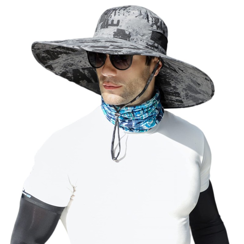 Wide Brim Sun Hat UPF 50+ Unisex Bucket Hat 6 inch wide brim sun hat with UPF 50+ protection for outdoor activities