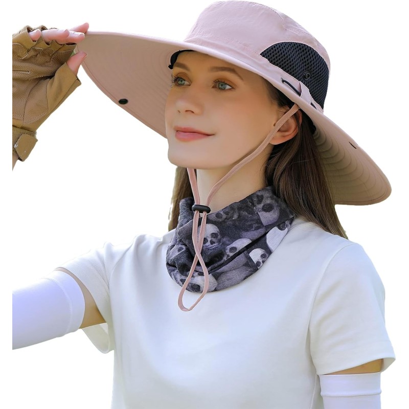 Wide brim sun hat with UV protection and water repellent fabric for outdoor adventures