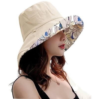 HUAMULAN Reversible Wide Brim Sun Hat with UV Protection