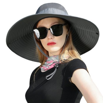 UPF 50+ Wide Brim Sun Hat for Men & Women – Breathable, Quick-Dry Outdoor Cap for Fishing, Hiking, Beach