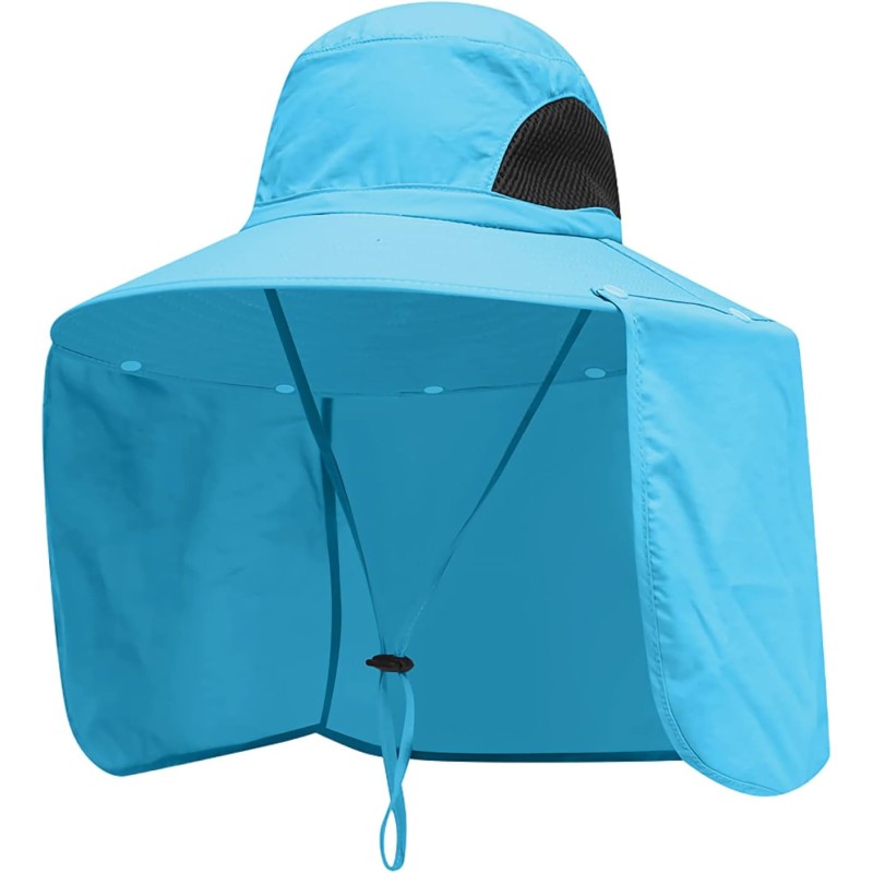 UPF 50+ Sun Hat with Neck Flap - Quick Dry, Adjustable, Unisex UPF 50+ sun hat with neck flap, quick dry, adjustable, unisex