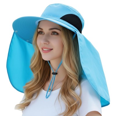 UPF 50+ Sun Hat with Neck Flap - Quick Dry, Adjustable, Unisex UPF 50+ sun hat with neck flap, quick dry, adjustable, unisex
