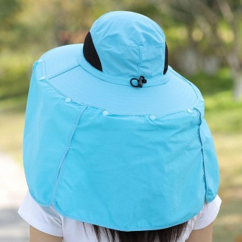 UPF 50+ Sun Hat with Neck Flap – Quick Dry, Adjustable, Unisex