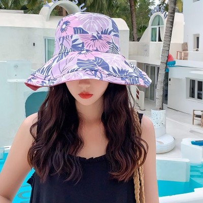 Reversible Wide Brim Floral Bucket Hat – Wired Edge, UV Protection Reversible wide brim floral bucket hat with wired edge for shape and UV protection for sun safety