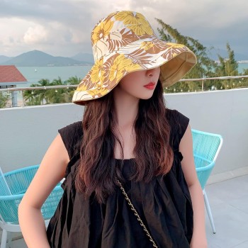 Women's Reversible Floral Sun Hat - Wide Brim UV Protection Wired Edge Bucket Hat Women's Reversible Floral Sun Hat - Wide Brim UV Protection Wired Edge Bucket Hat
