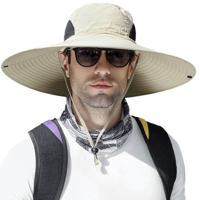 6-Inch Wide Brim Sun Hat - Unisex Bucket Hat for Outdoor Activities 6-Inch Wide Brim Sun Hat Unisex Bucket Hat for Hiking Fishing Beach One Size
