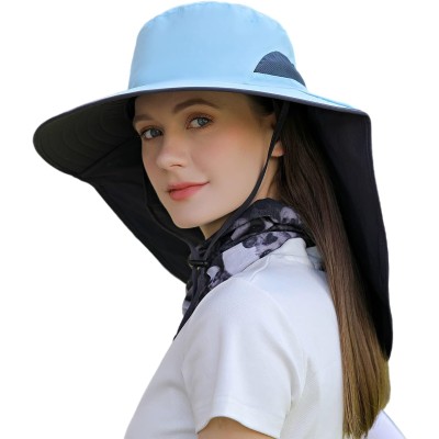 HUAMULAN UPF 50+ Large Brim Sun Hat with Neck Flap - Quick Dry for Hiking Fishing HUAMULAN UPF 50+ large brim sun hat with neck flap, quick dry, ideal for hiking and fishing