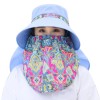 Women's Wide Brim Sun Hat with Detachable Face Flap & UV Protection
