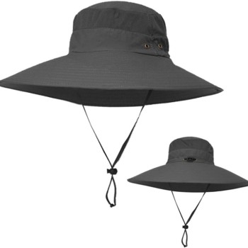 HUAMULAN 6-Inch Super Wide Brim Sun Hat - Unisex Bucket Hat for Outdoor HUAMULAN 6-Inch Super Wide Brim Sun Hat - Unisex Bucket Hat for Outdoor