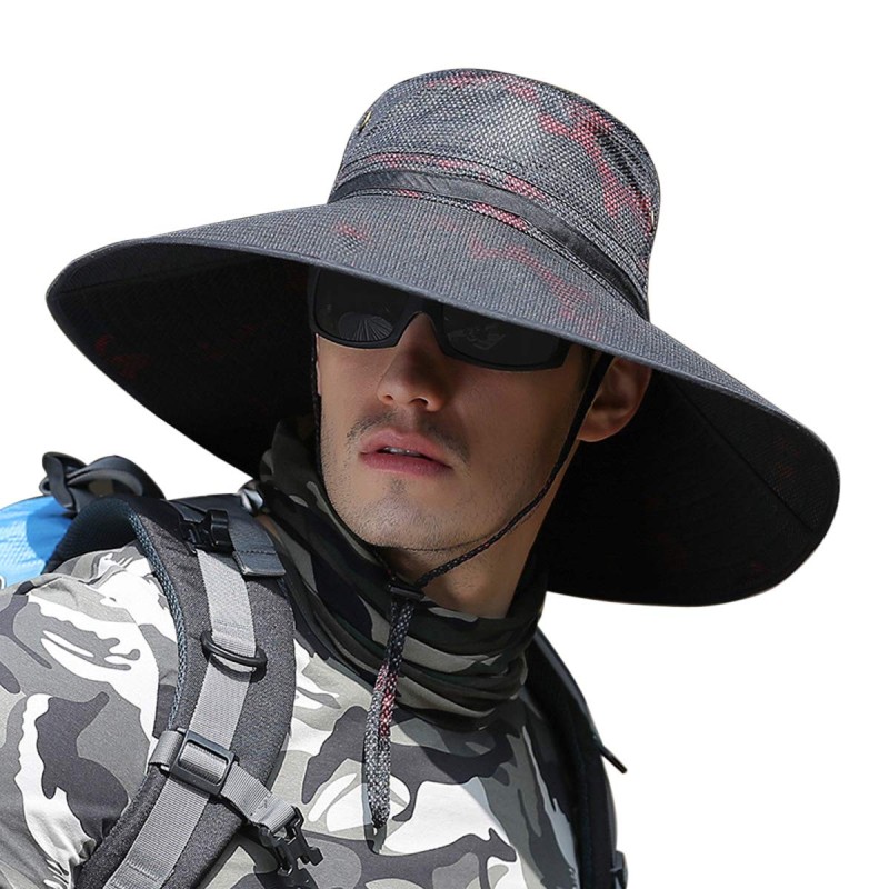 HUAMULAN 6 inch wide brim bucket hat UPF 50 water repellent