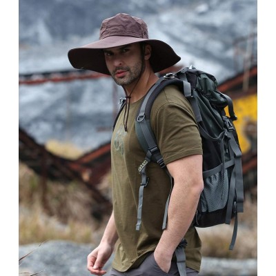 Wide Brim Sun Hat Unisex Ventilated Outdoor Water Repellent Adjustable Unisex wide brim sun hat with ventilation and water repellent fabric