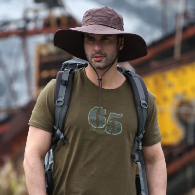Wide Brim Sun Hat Unisex Ventilated Outdoor Water Repellent Adjustable Unisex wide brim sun hat with ventilation and water repellent fabric