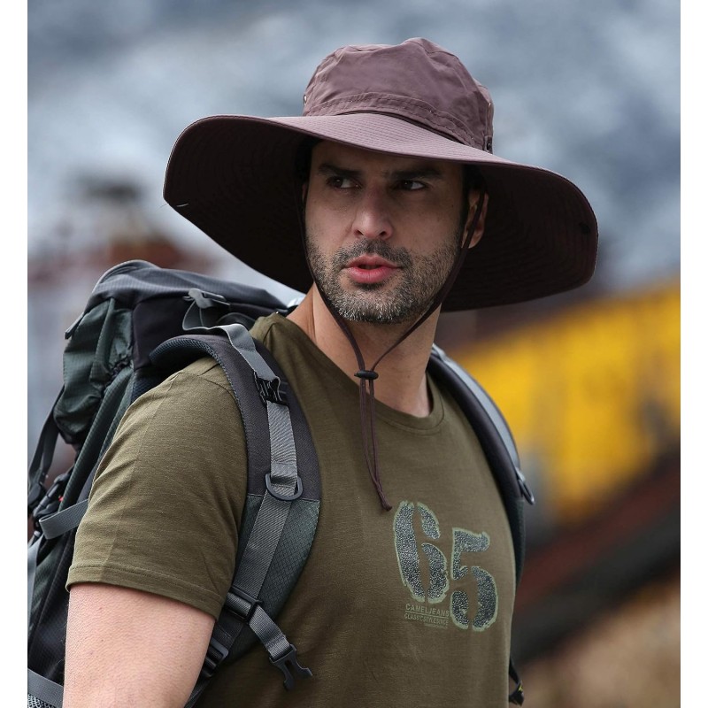 Wide Brim Sun Hat Unisex Ventilated Outdoor Water Repellent Adjustable Unisex wide brim sun hat with ventilation and water repellent fabric