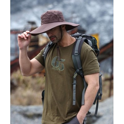 Wide Brim Sun Hat Unisex Ventilated Outdoor Water Repellent Adjustable Unisex wide brim sun hat with ventilation and water repellent fabric