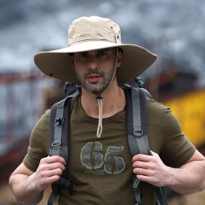 Wide Brim Sun Hat for Outdoor Hiking, Fishing & Travel Ventilated wide brim sun hat for hiking, fishing, and travel