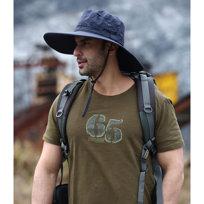 Unisex wide brim sun protection hat for hiking fishing gardening