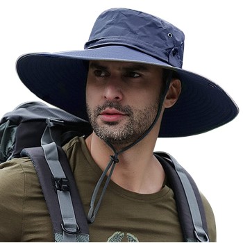 Wide Brim Sun Protection Hat - Unisex Ventilated Outdoor for Hiking Fishing Gardening One Size
