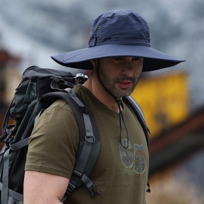 Unisex wide brim sun protection hat for hiking fishing gardening