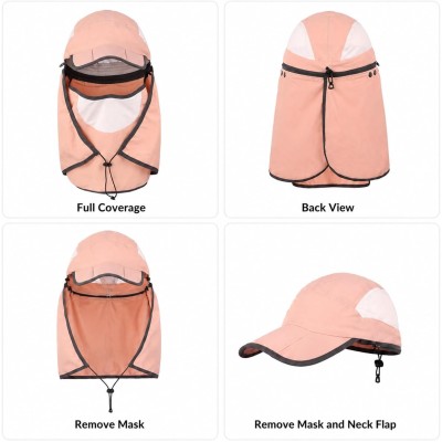 HUAMULAN Women’s Wide Brim Ponytail Sun Hat with Detachable Neck Flap for Hiking