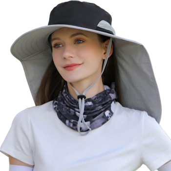 Women's UPF 50+ Sun Hat with Neck Flap – Lightweight, Quick Dry, Packable for Hiking & Fishing