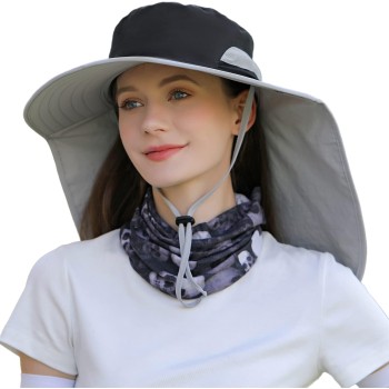 Women's UPF 50+ Sun Hat with Neck Flap – Lightweight, Quick Dry, Packable for Hiking & Fishing