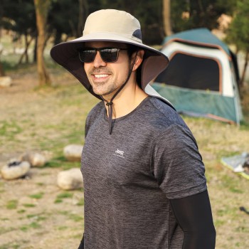 HUAMULAN UPF50+ Large Brim Sun Hat with Neck Flap, Quick Dry Packable Hiking Fishing Hat for Men Women HUAMULAN UPF50+ Large Brim Sun Hat with Neck Flap, Quick Dry Packable Hiking Fishing Hat for Men Women