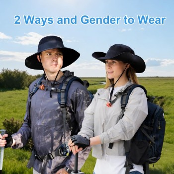 Wide Brim Sun Hat for Men Women UV Protection Adjustable Foldable Ventilated Summer Hat for Fishing Hiking Beach Wide Brim Sun Hat for Men Women UV Protection Adjustable Foldable Ventilated Summer Hat for Fishing Hiking Beach