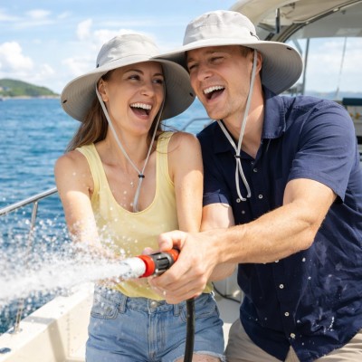 Wide Brim Adjustable Summer Sun Hat with UV Protection Wide Brim UV Protection Summer Sun Hat for Men and Women