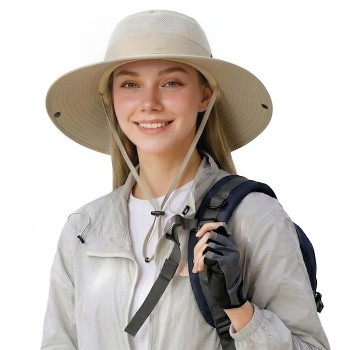 Wide Brim Sun Hat for Men & Women – UPF 50+ UV Protection, Adjustable & Breathable for Fishing, Hiking