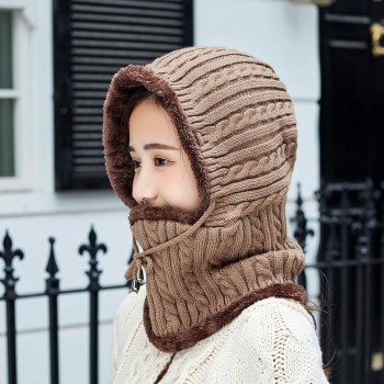 Women's Winter Fleece Lined Knit Balaclava Beanie Set, Pompom Ski Hat, One Size 360 Warmth Women's Winter Fleece Lined Knit Balaclava Beanie Set, Pompom Ski Hat, One Size 360 Warmth