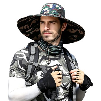 Outdoor Sun Hats for Men & Women - UPF 50+ Wide Brim Bucket Hats for Fishing, Hiking, Summer